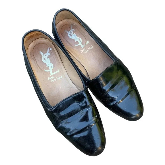 YSL Yves Saint Laurent Patton Leather flats size 8.5 - Picture 1 of 10